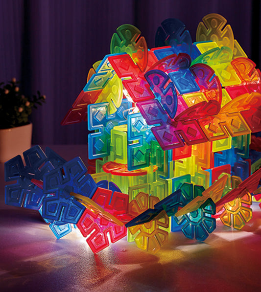 STEAM STUDIO Snowflakes Building Interlocking Plastic Disc Toy 120PCS - STEAM STUDIO TOYS