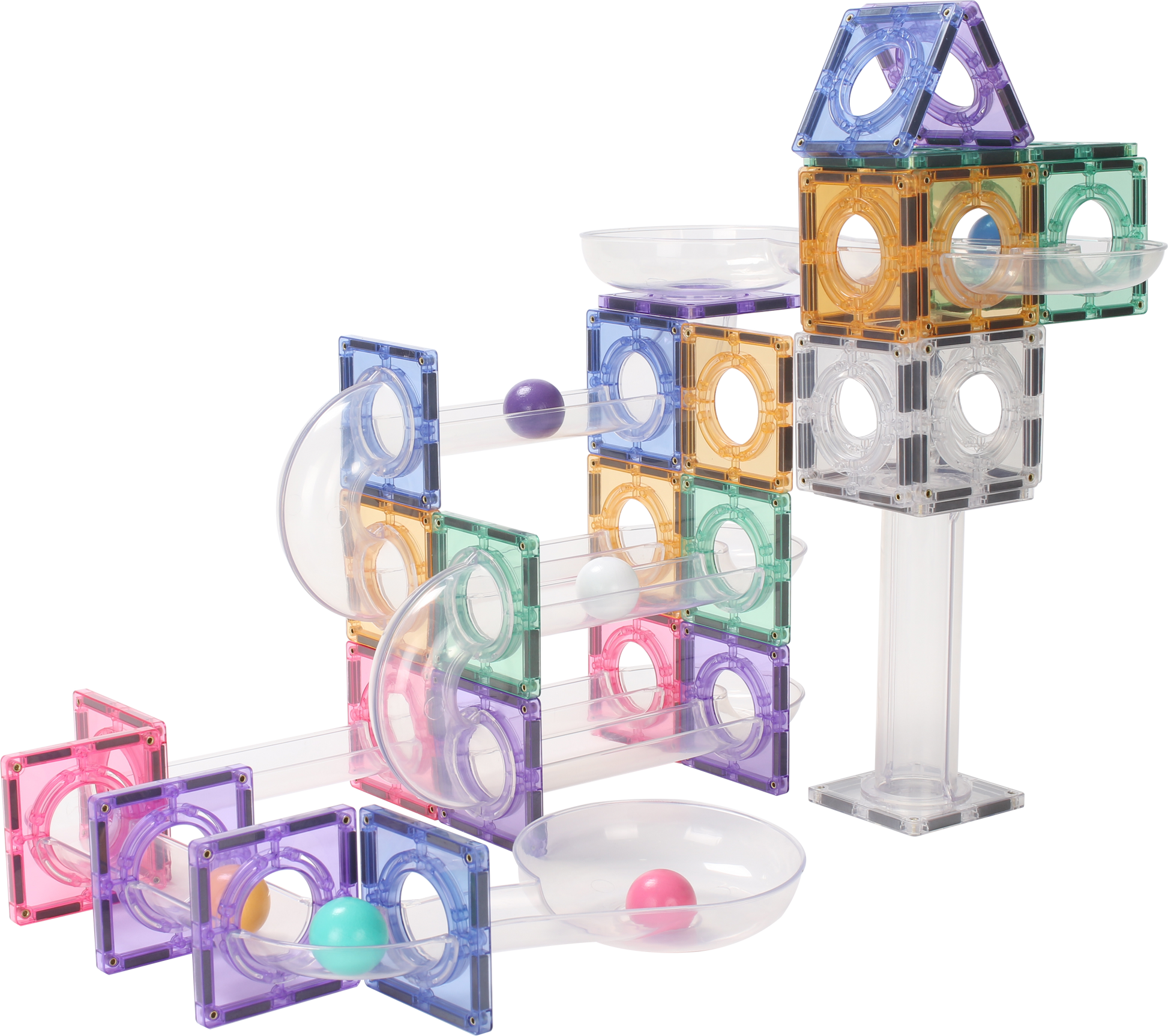 STEAM STUDIO Magnetic Tiles Marble Run 100 pcs Set - STEAM STUDIO TOYS