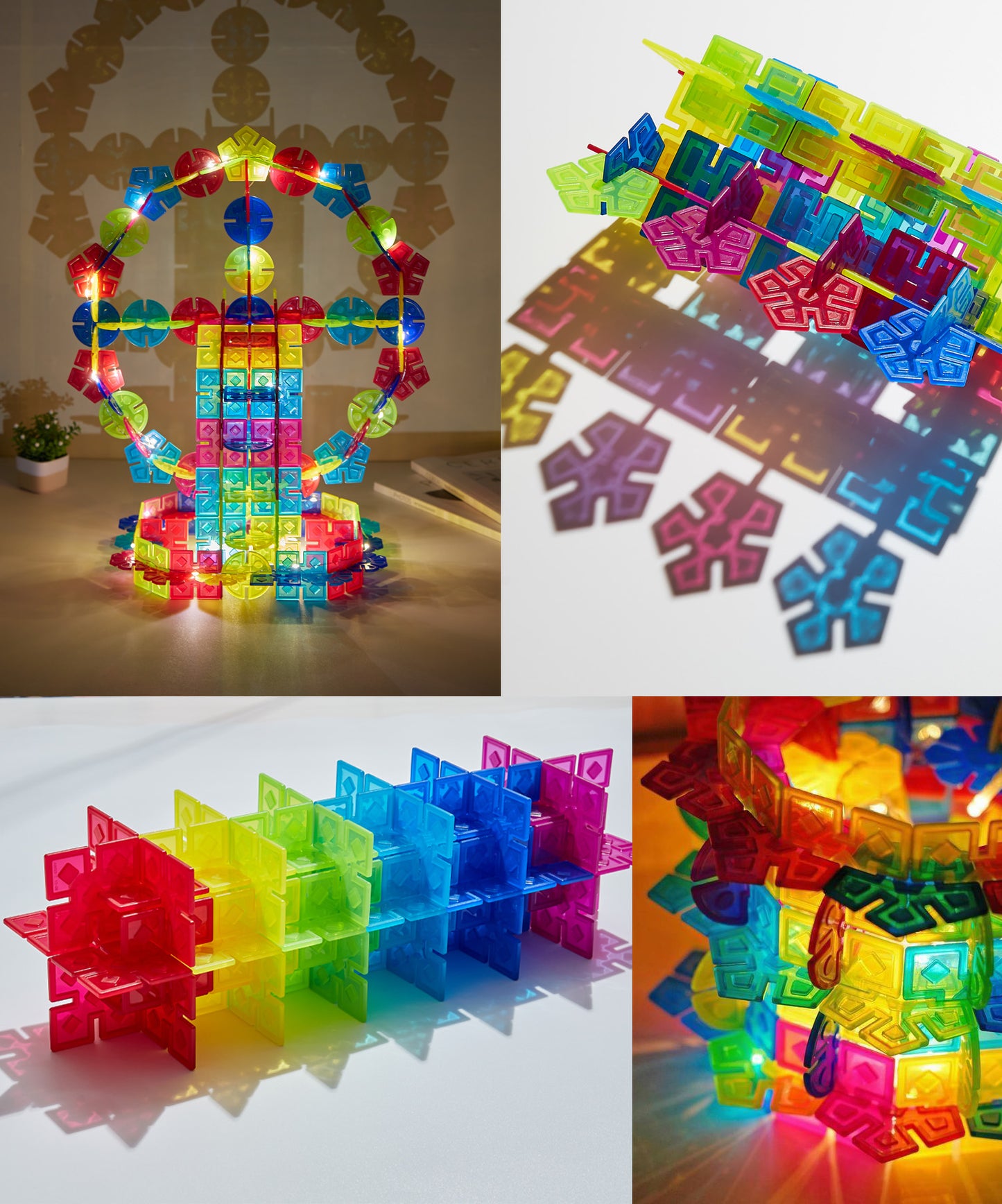STEAM STUDIO Snowflakes Building Interlocking Plastic Disc Toy 120PCS - STEAM STUDIO TOYS