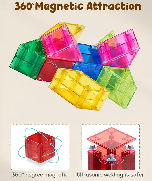 STEAM STUDIO 3D Magnetic Blocks - 42 Piece Set - STEAM STUDIO TOYS