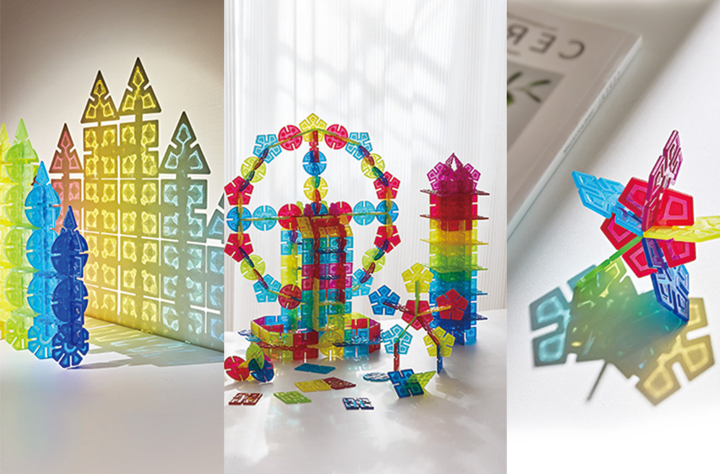 STEAM STUDIO Snowflakes Building Interlocking Plastic Disc Toy 120PCS - STEAM STUDIO TOYS