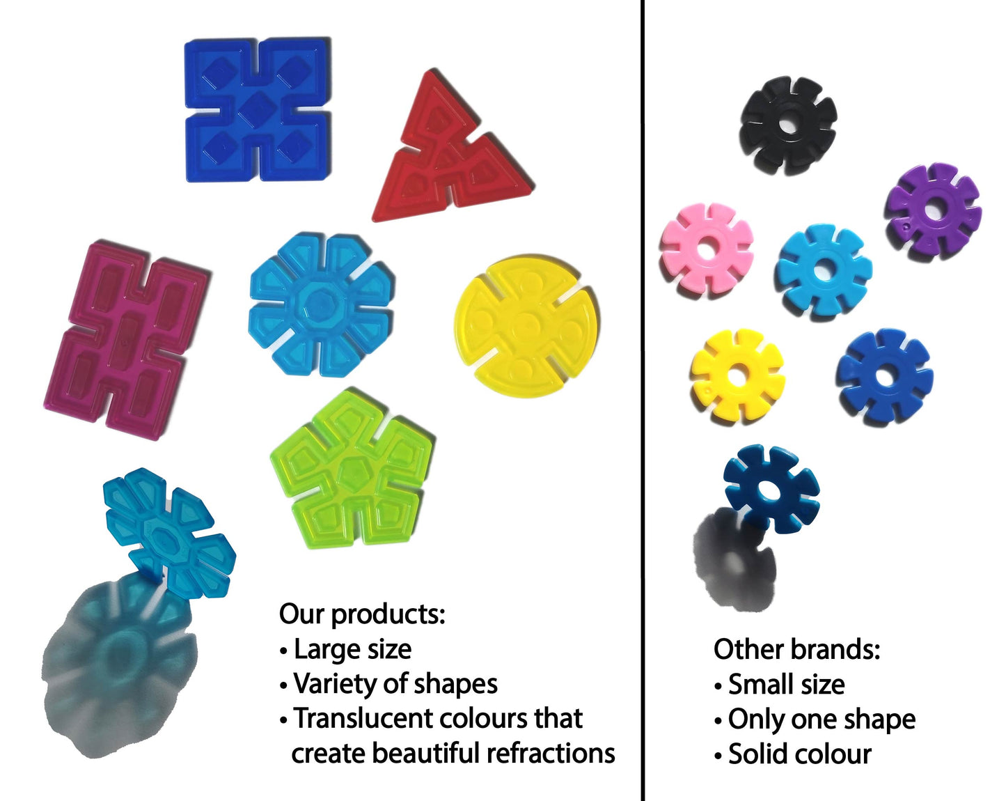 STEAM STUDIO Snowflakes Building Interlocking Plastic Disc Toy 120PCS - STEAM STUDIO TOYS