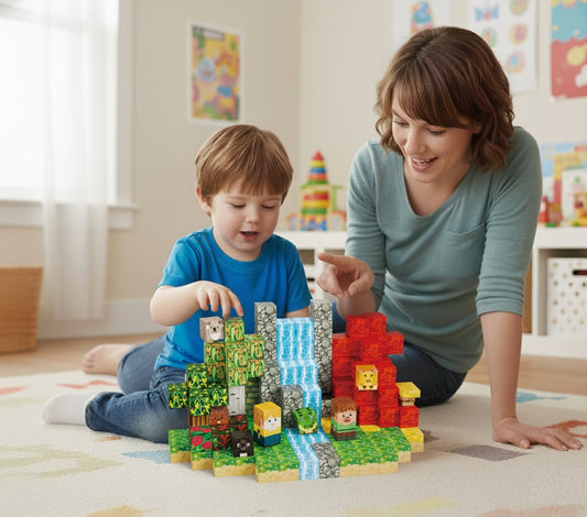 Magnetic Blocks 100 PCS Set - Australian Nature & Fauna Theme - Steam Studio Toys