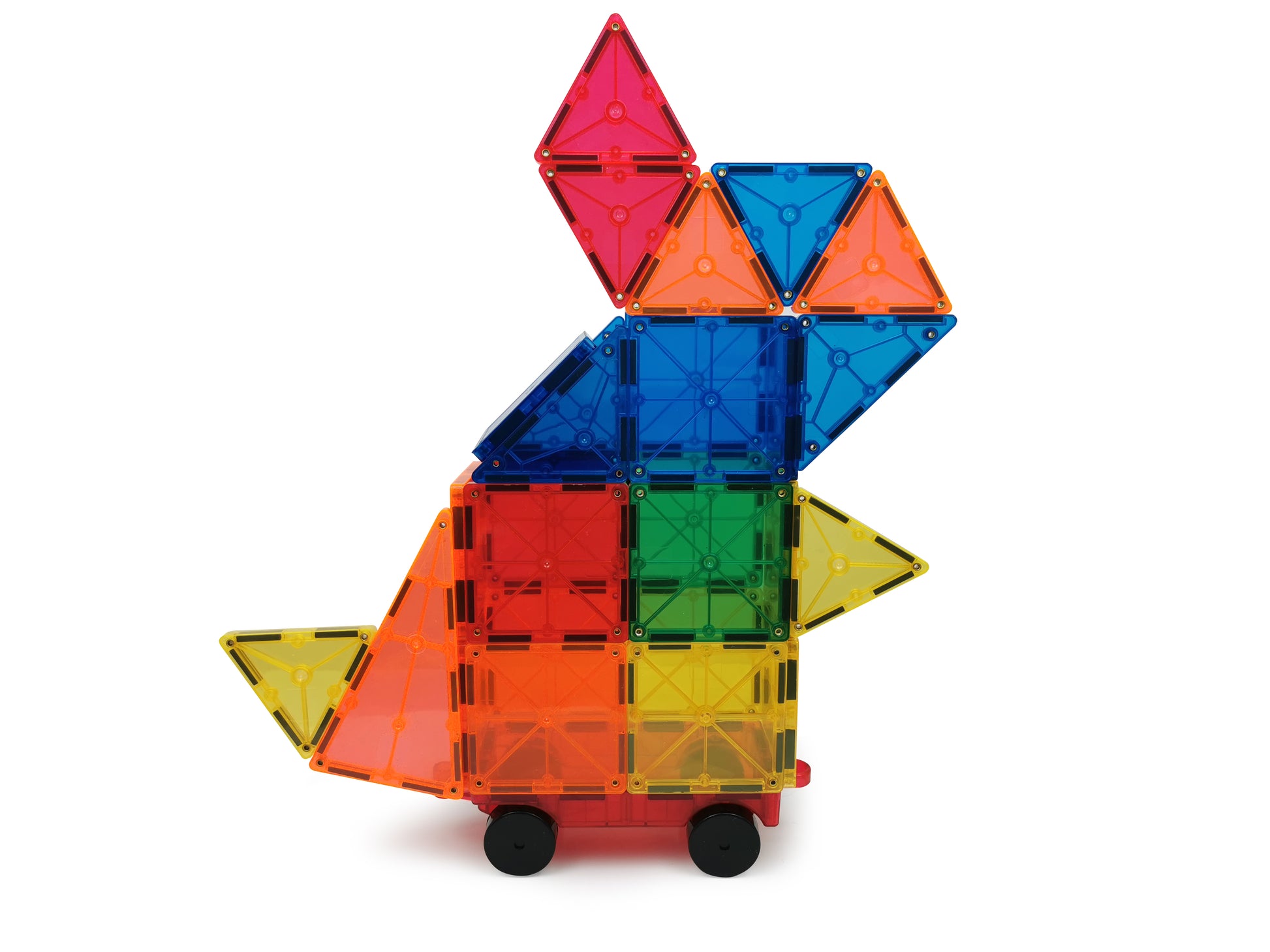 STEAM STUDIO Magnetic Tiles 71pcs set, including 1 car - STEAM STUDIO TOYS