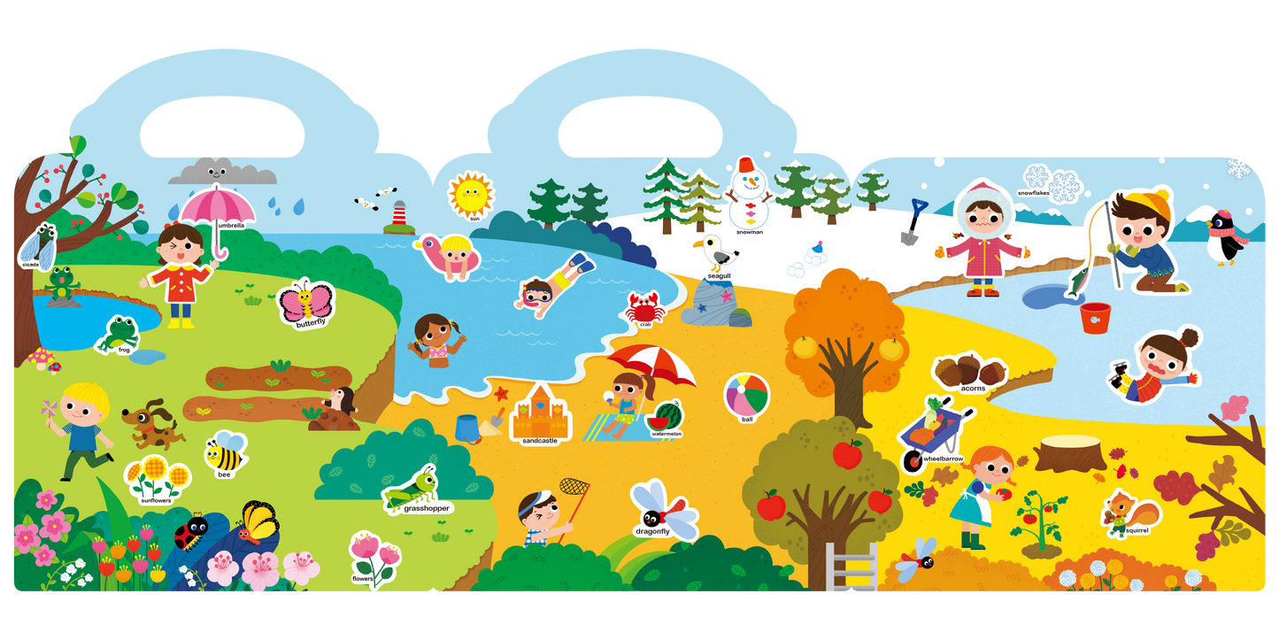 Inherit Culture First Sticker Book Food Grade Silicone Reusable Stickers - STEAM STUDIO TOYS