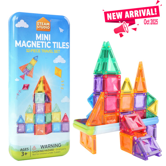 STEAM STUDIO Mini Magnetic Tiles 32‑Piece Set