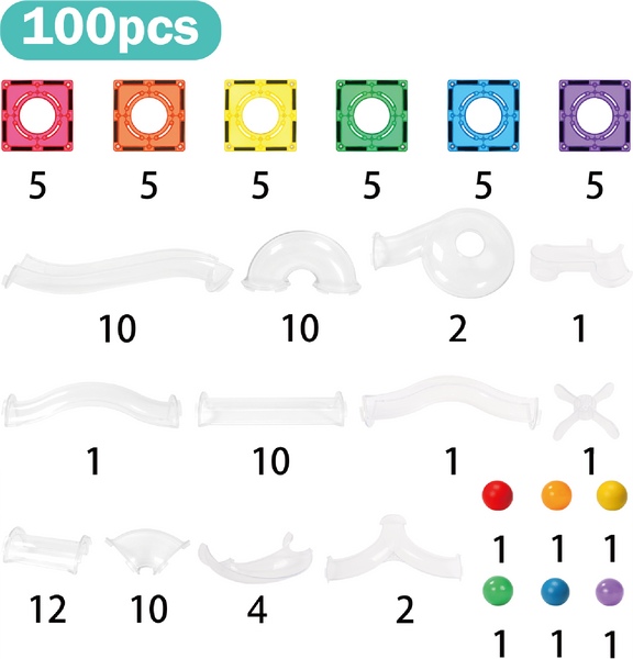 The Mega Bundle (Rainbow tiles and Ball Run - TOTAL 258 PCS)