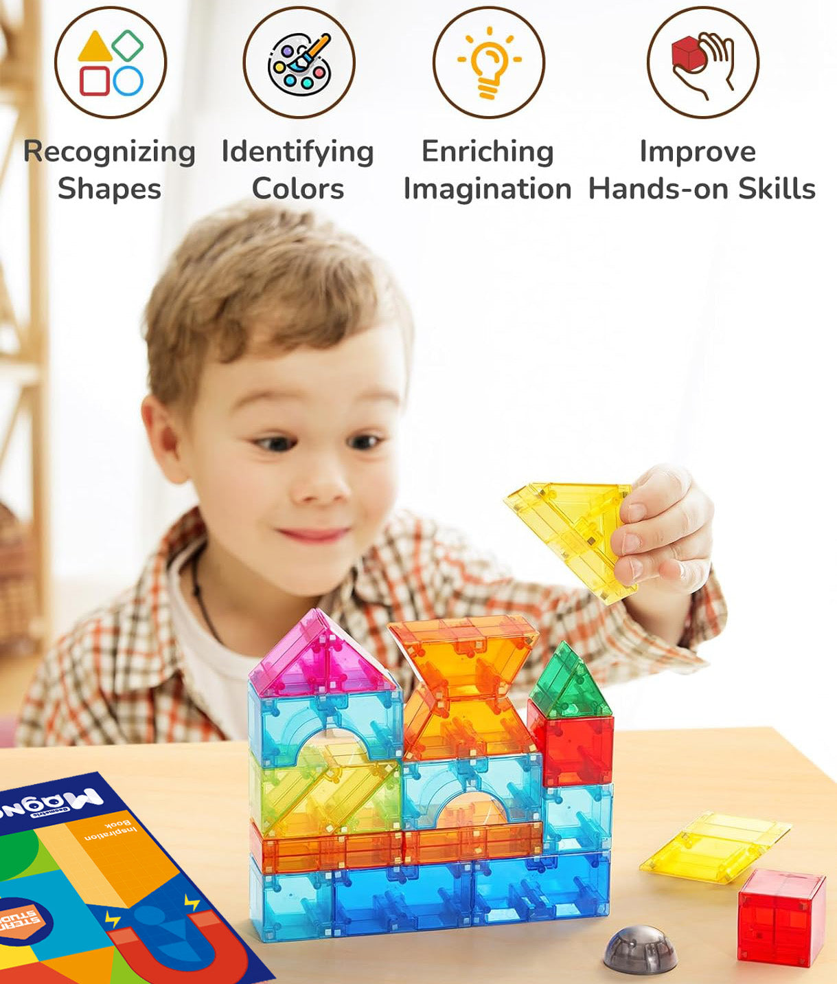 STEAM STUDIO 3D Magnetic Blocks - 42 Piece Set - STEAM STUDIO TOYS