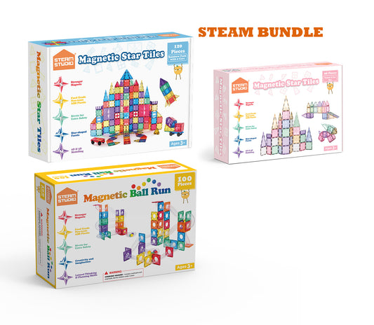 The STEAM Bundle (Rainbow+Pastel tiles and Ball Run - TOTAL 288 PCS)