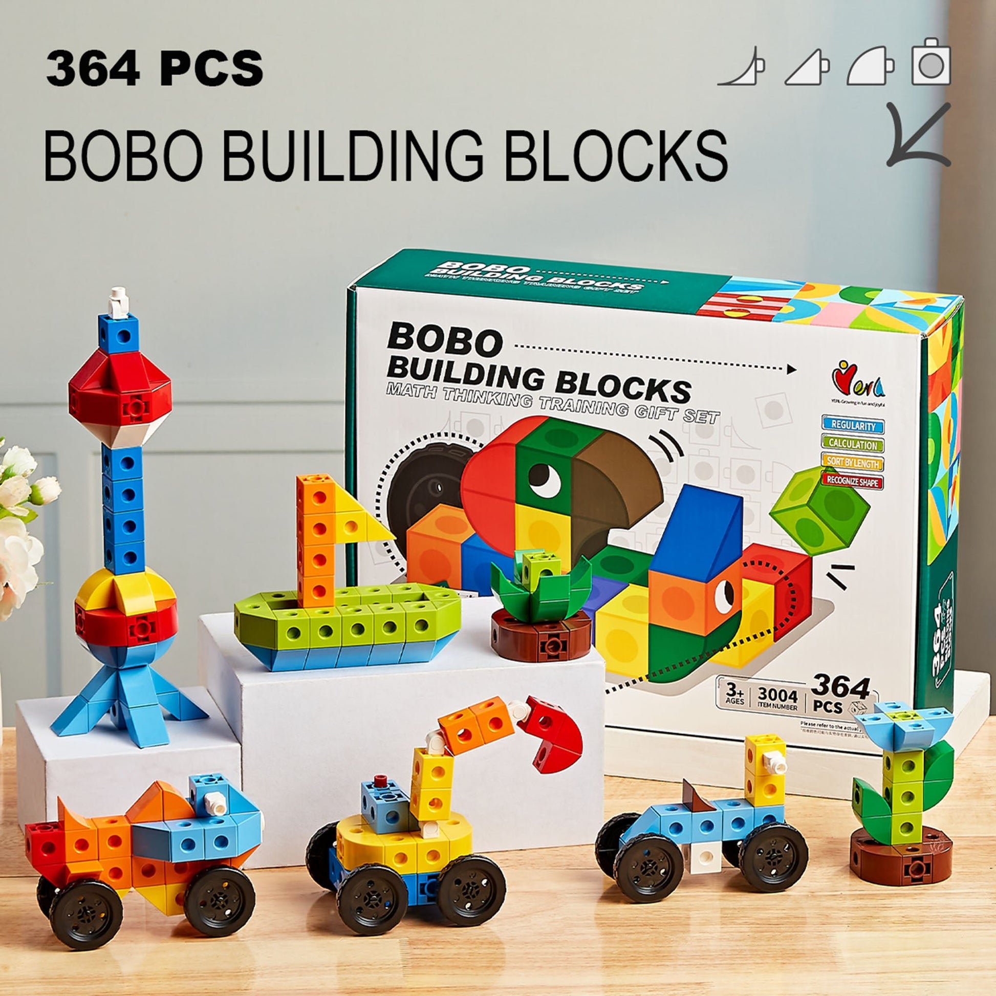 Creative STEAM Building Blocks Set - 364 pcs - Steam Studio Toys