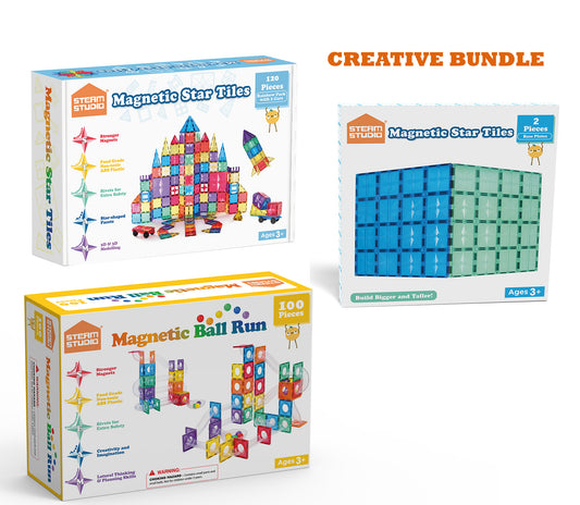 The Creative Bundle (Rainbow tiles, Ball Run and Baseplates - TOTAL 222 PCS)