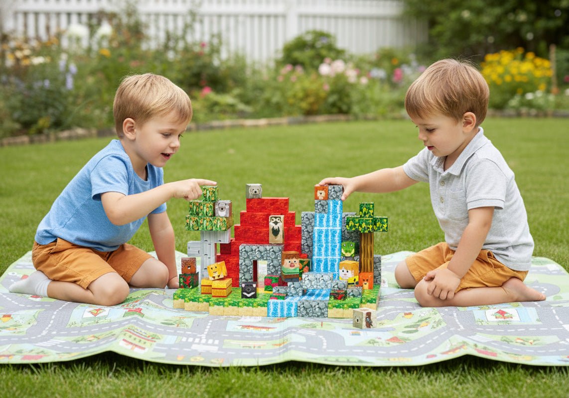 Magnetic Blocks 100 PCS Set - Australian Nature & Fauna Theme - Steam Studio Toys