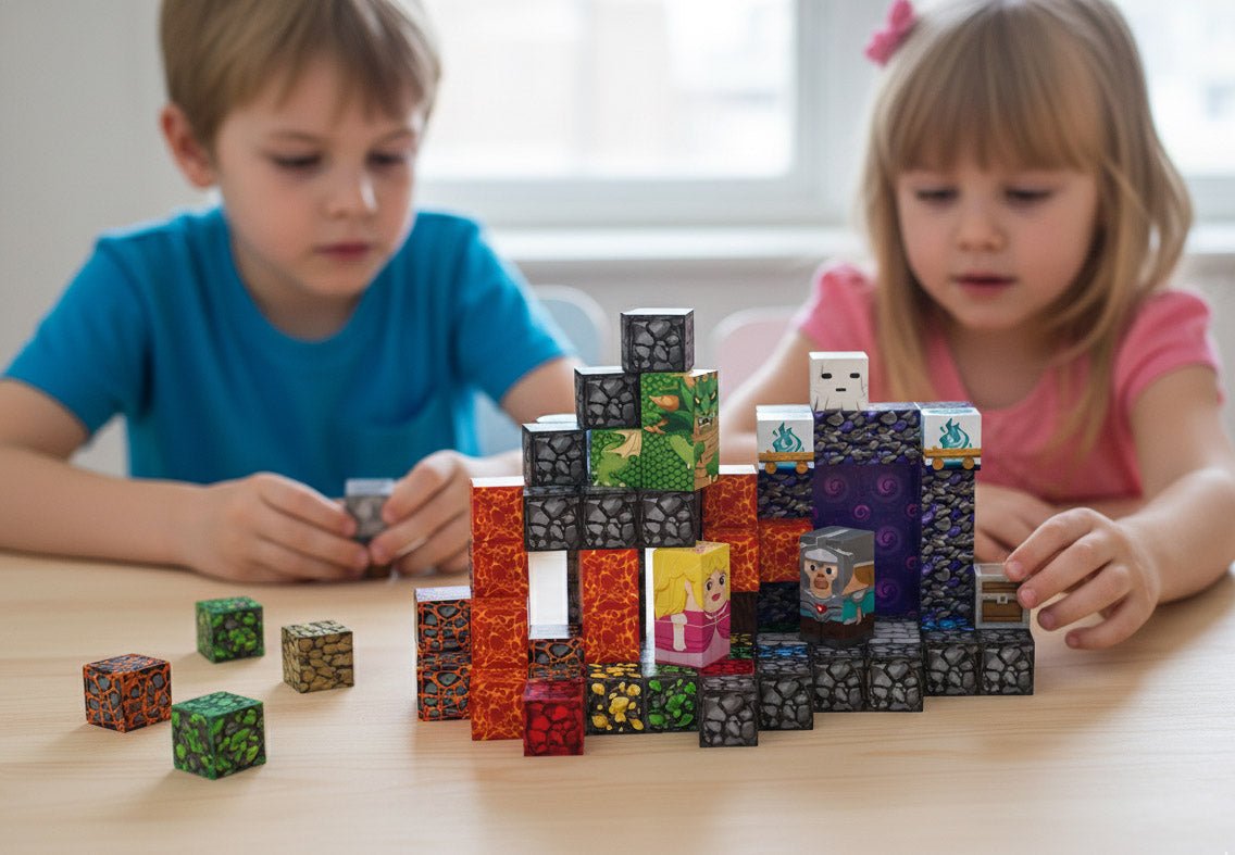 Magnetic Blocks 100 PCS Set - Dragon Dungeon Theme - Steam Studio Toys