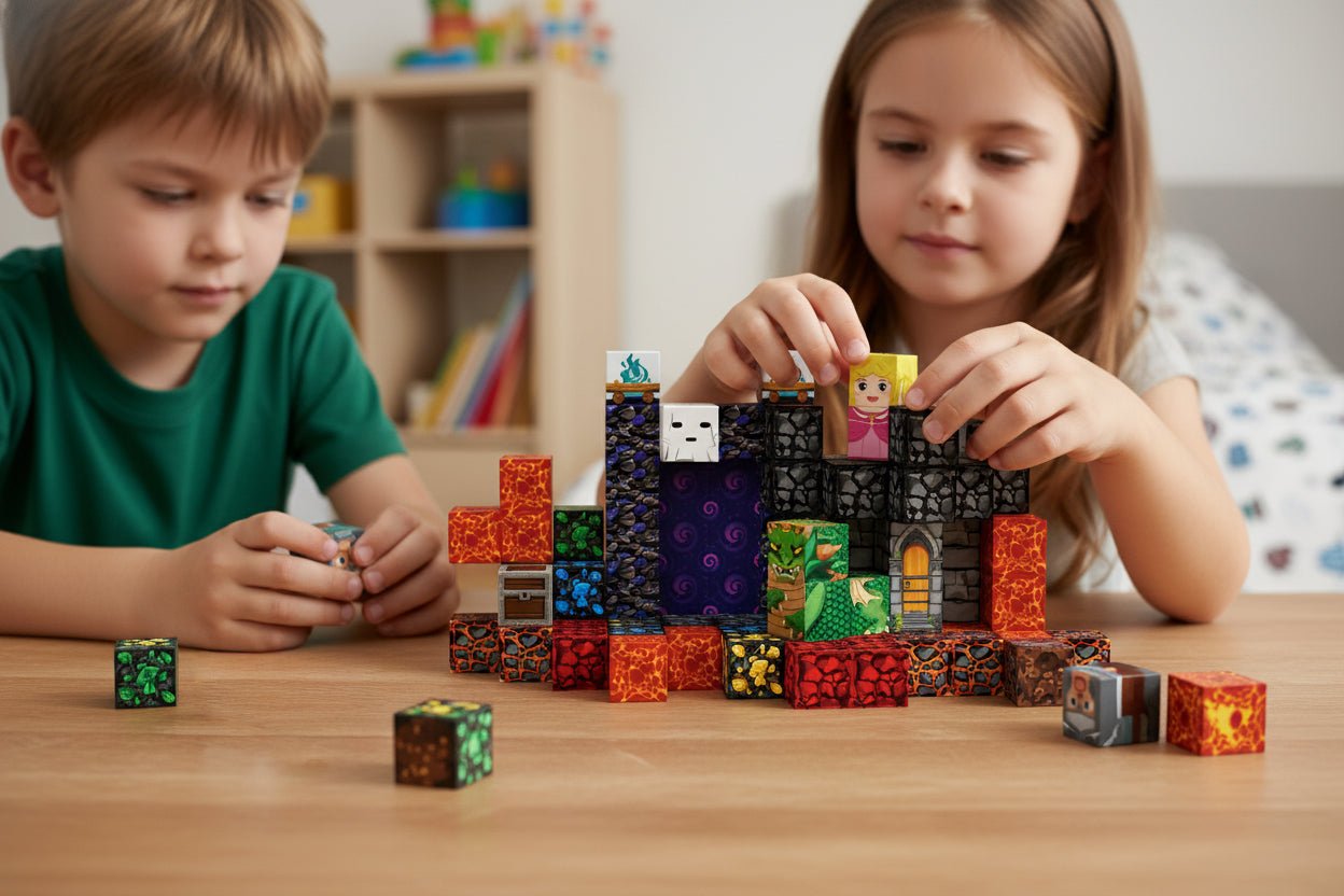 Magnetic Blocks 100 PCS Set - Dragon Dungeon Theme - Steam Studio Toys