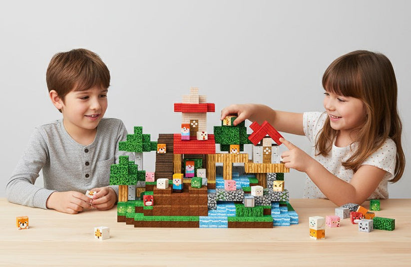 Minecraft Magnetic Blocks – 100 PCS Forest Farm STEM Building Set ...