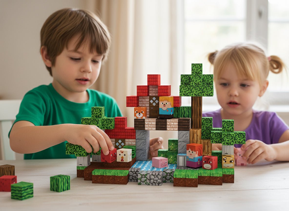 Magnetic Blocks 100 PCS Set - Forest Farm Theme - Steam Studio Toys