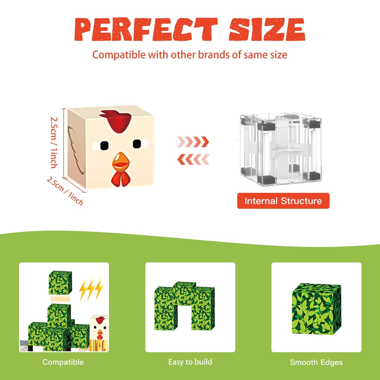 Magnetic Blocks 100 PCS Set - Forest Farm Theme - Steam Studio Toys