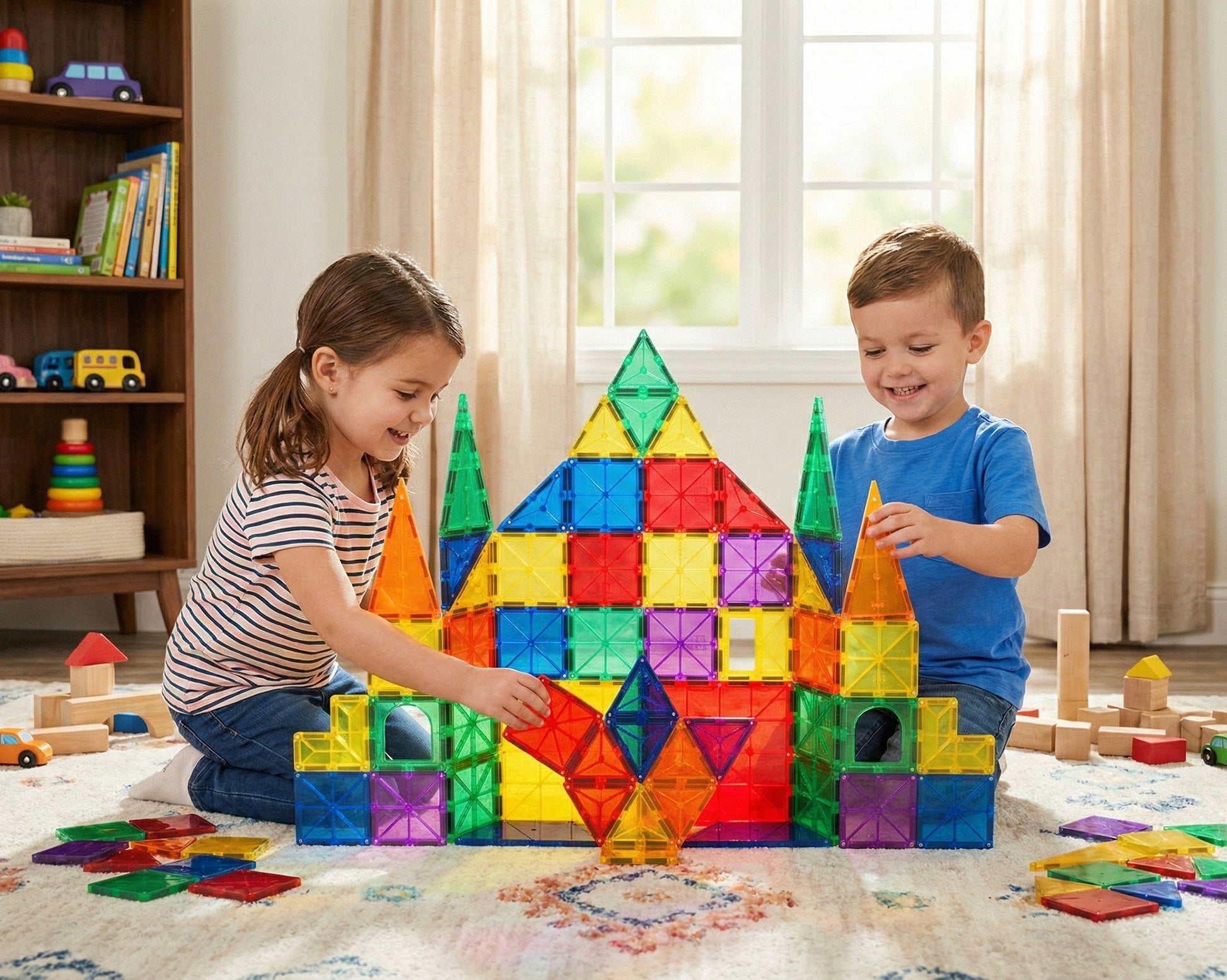 STEAM STUDIO Magnetic Tiles 100 pcs - Steam Studio Toys