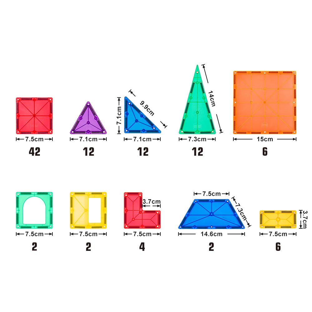 STEAM STUDIO Magnetic Tiles 100 pcs - Steam Studio Toys