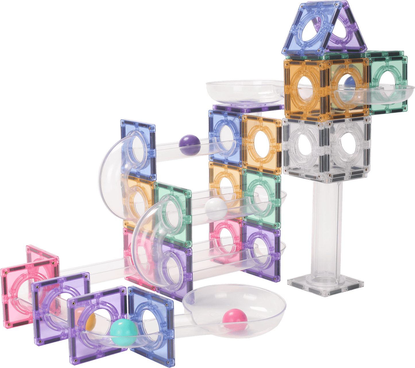 STEAM STUDIO Magnetic Tiles Marble Run 100 pcs Set - Steam Studio Toys