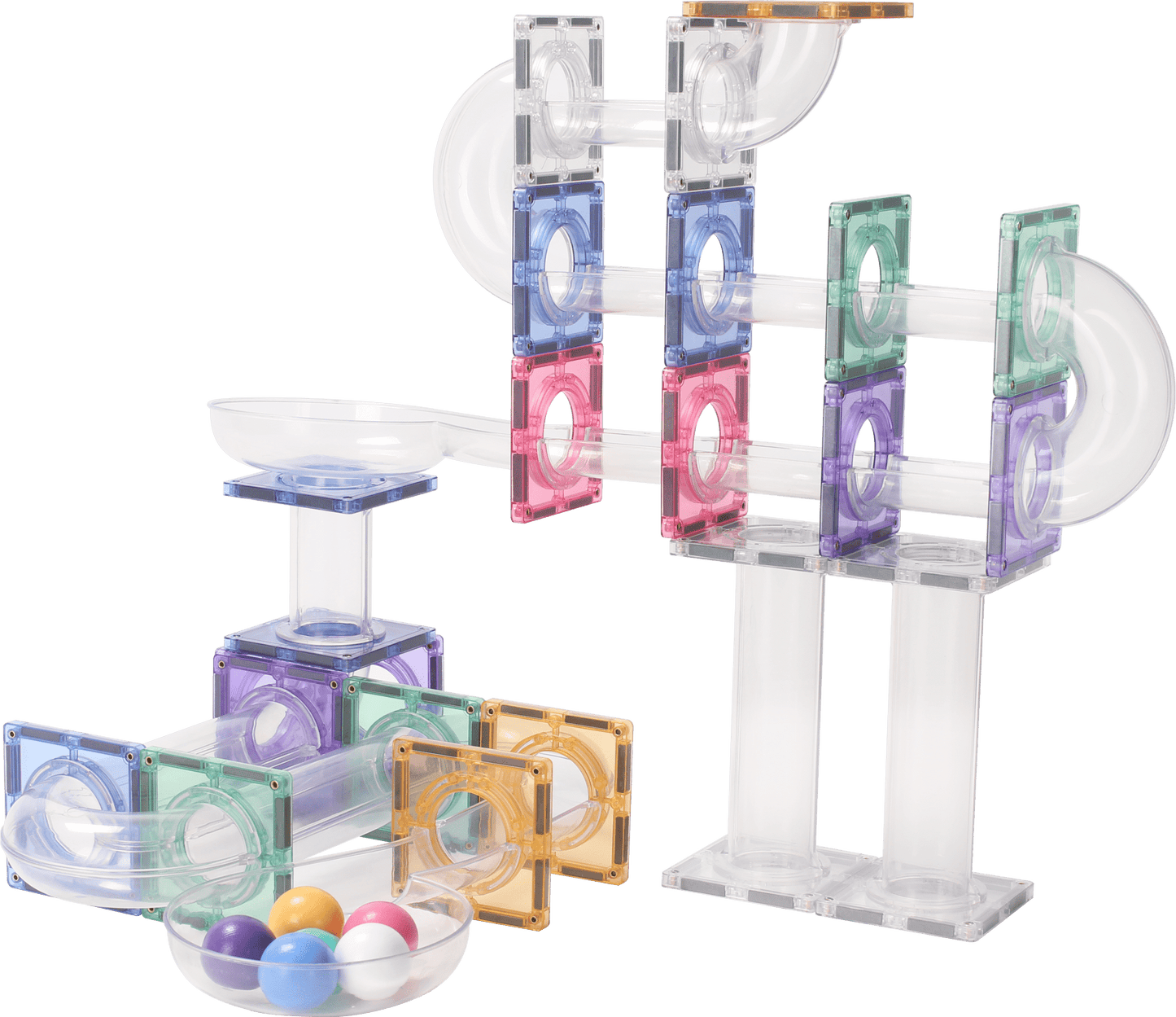 STEAM STUDIO Magnetic Tiles Marble Run 100 pcs Set - Steam Studio Toys
