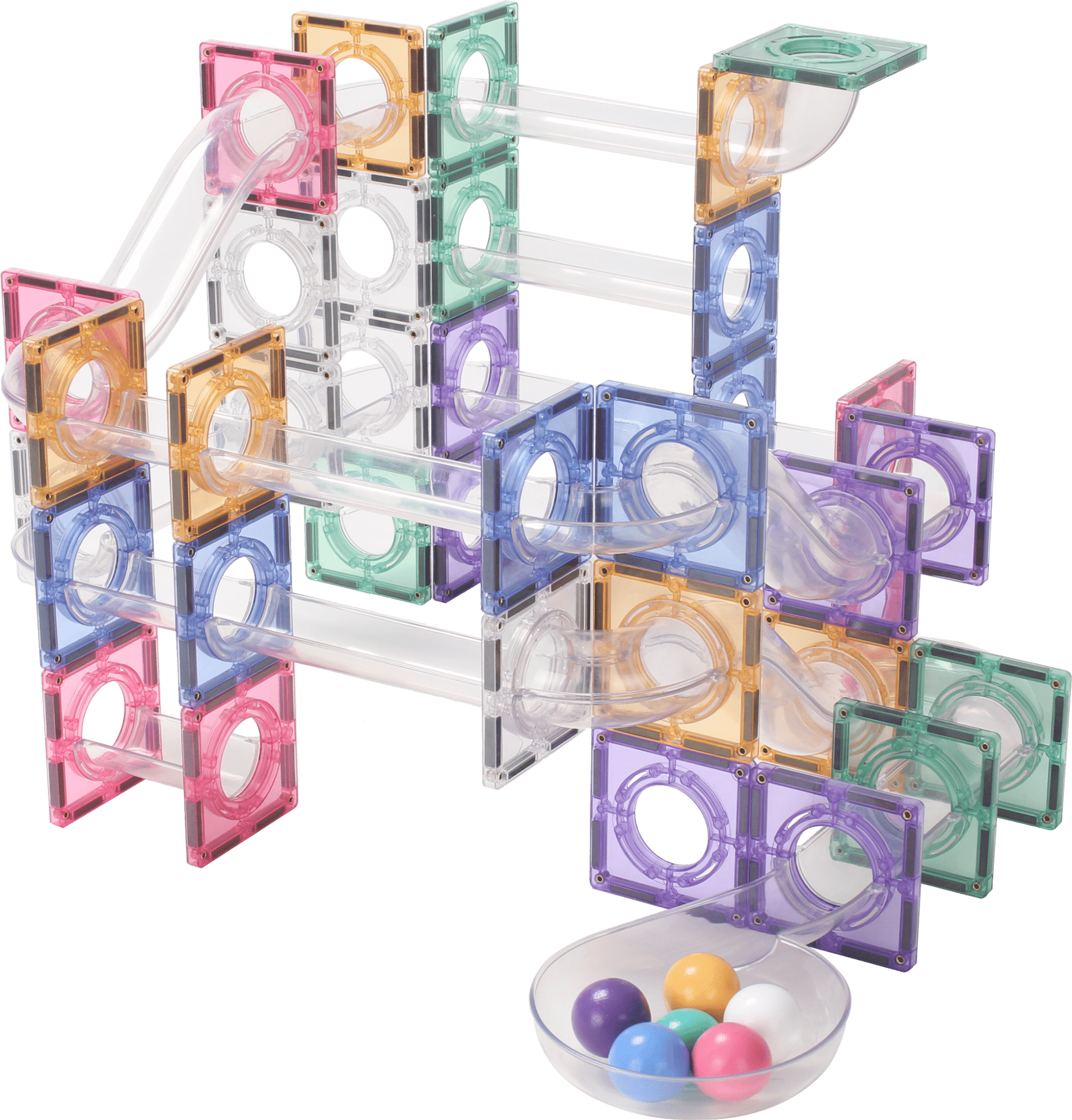STEAM STUDIO Magnetic Tiles Marble Run 100 pcs Set - Steam Studio Toys