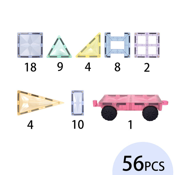 56pc Tiles Set (3 colour variants: Rainbow, pastel, ice)