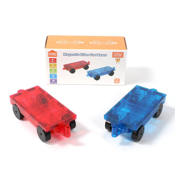 STEAM STUDIO Magnetic Tiles Car Bases 2pcs Classic Flatbed