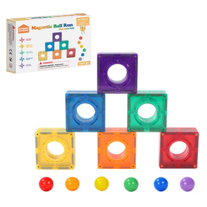 STEAM STUDIO Magnetic Tiles Marble Run 36 pcs Expansion Set - Rainbow colours