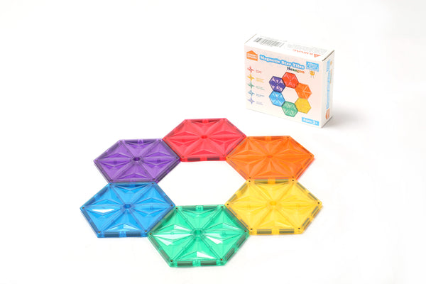 STEAM STUDIO Premium Magnetic Tiles 6 Pieces Hexagon Expansion Pack