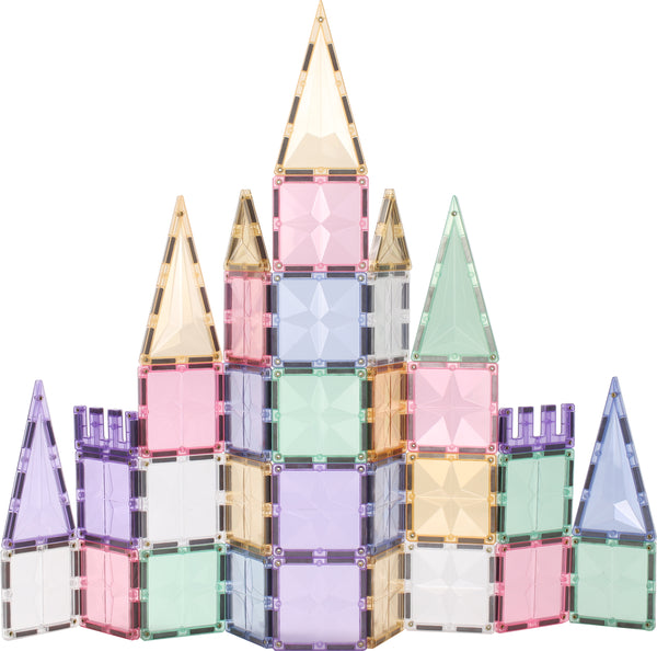 STEAM STUDIO Premium Magnetic Tiles 68pcs set, Pastel and Ice Set Star Facets