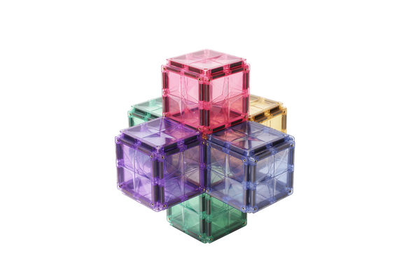 STEAM STUDIO Premium Magnetic Tiles 68pcs set, Pastel and Ice Set Star Facets