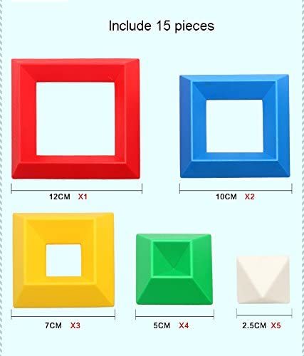 STEAM STUDIO Pyramid Building Blocks 15pcs Set - STEAM STUDIO TOYS