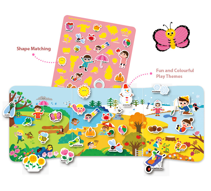 Inherit Culture First Sticker Book Food Grade Silicone Reusable Stickers - STEAM STUDIO TOYS