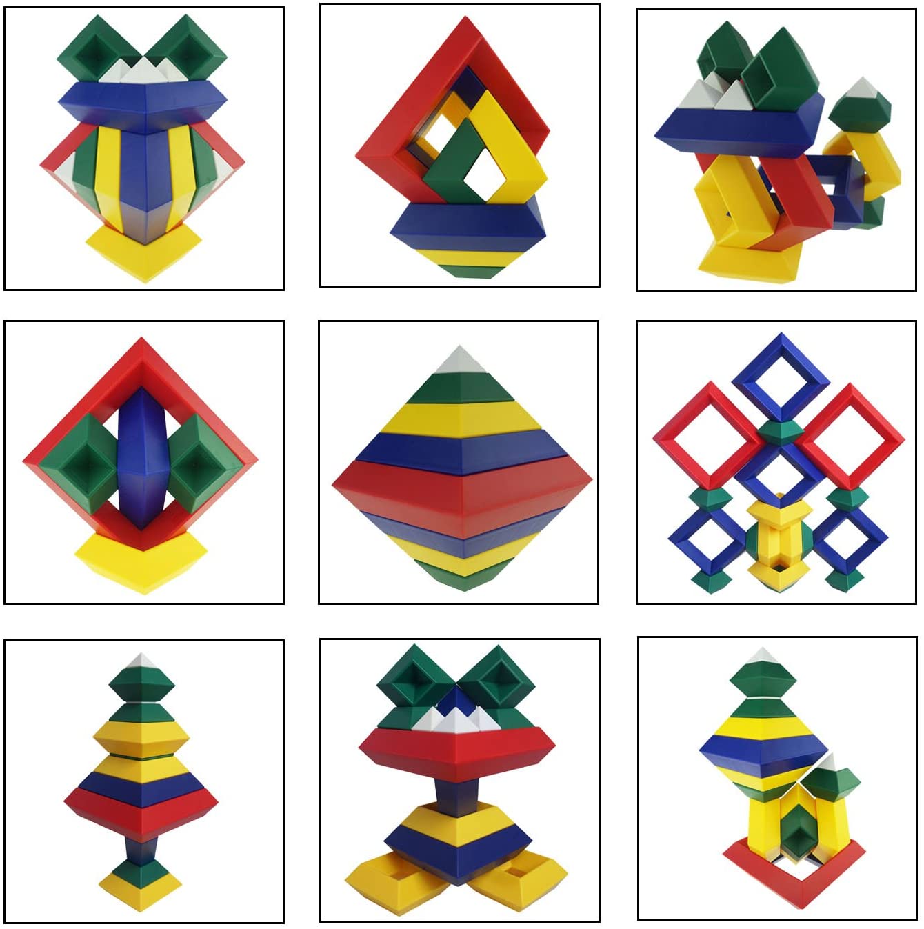 STEAM STUDIO Pyramid Building Blocks 15pcs Set - STEAM STUDIO TOYS