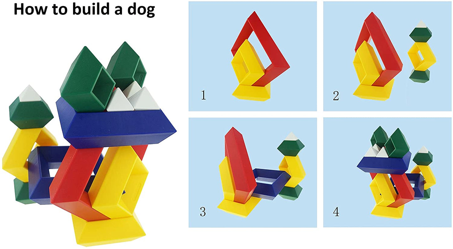 STEAM STUDIO Pyramid Building Blocks 15pcs Set - STEAM STUDIO TOYS