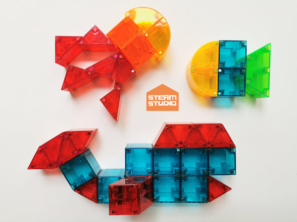STEAM STUDIO 3D Magnetic Blocks - 32 Piece Set