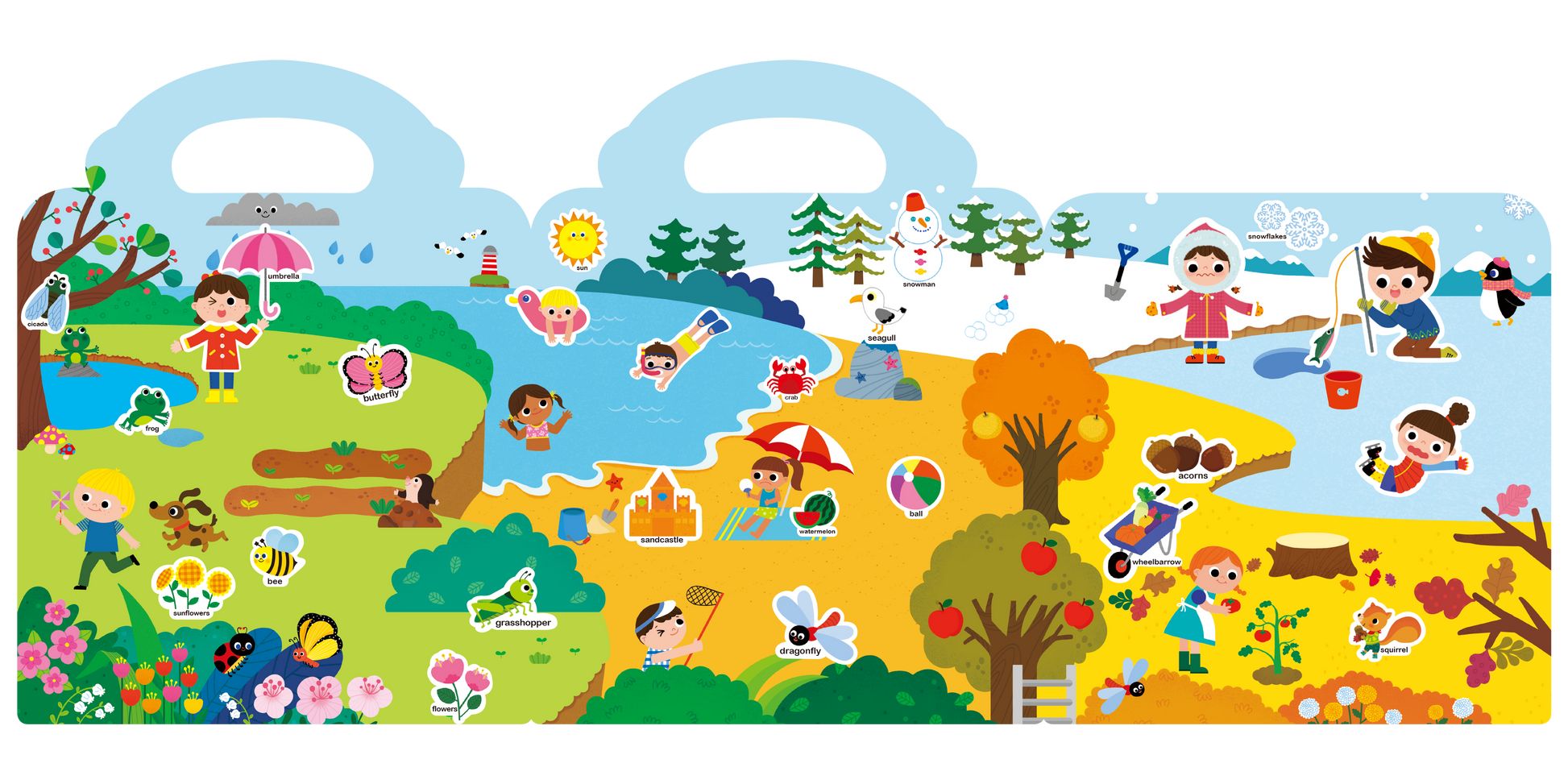 Inherit Culture First Sticker Book Food Grade Silicone Reusable Stickers - STEAM STUDIO TOYS