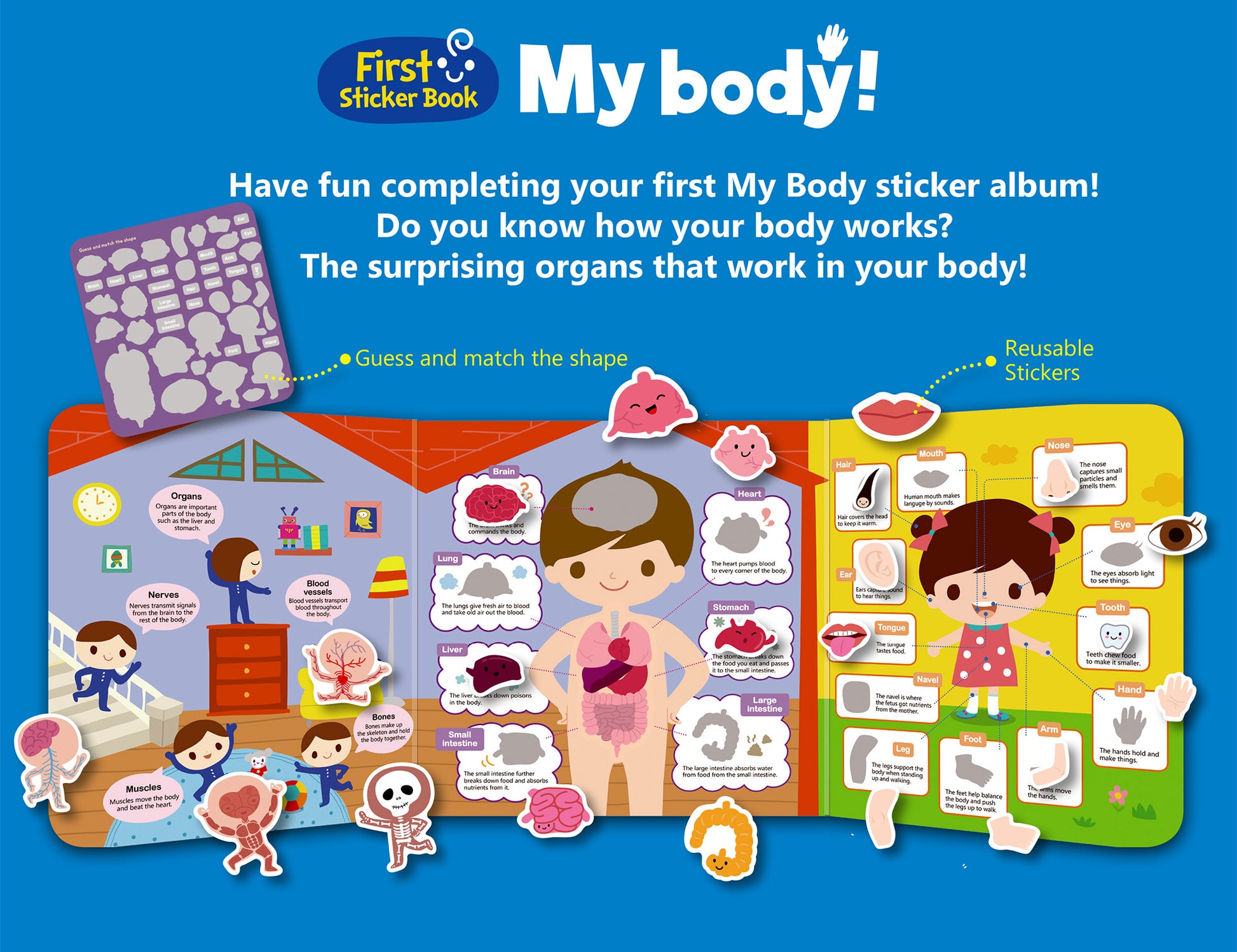 Inherit Culture First Sticker Book Food Grade Silicone Reusable Stickers - STEAM STUDIO TOYS