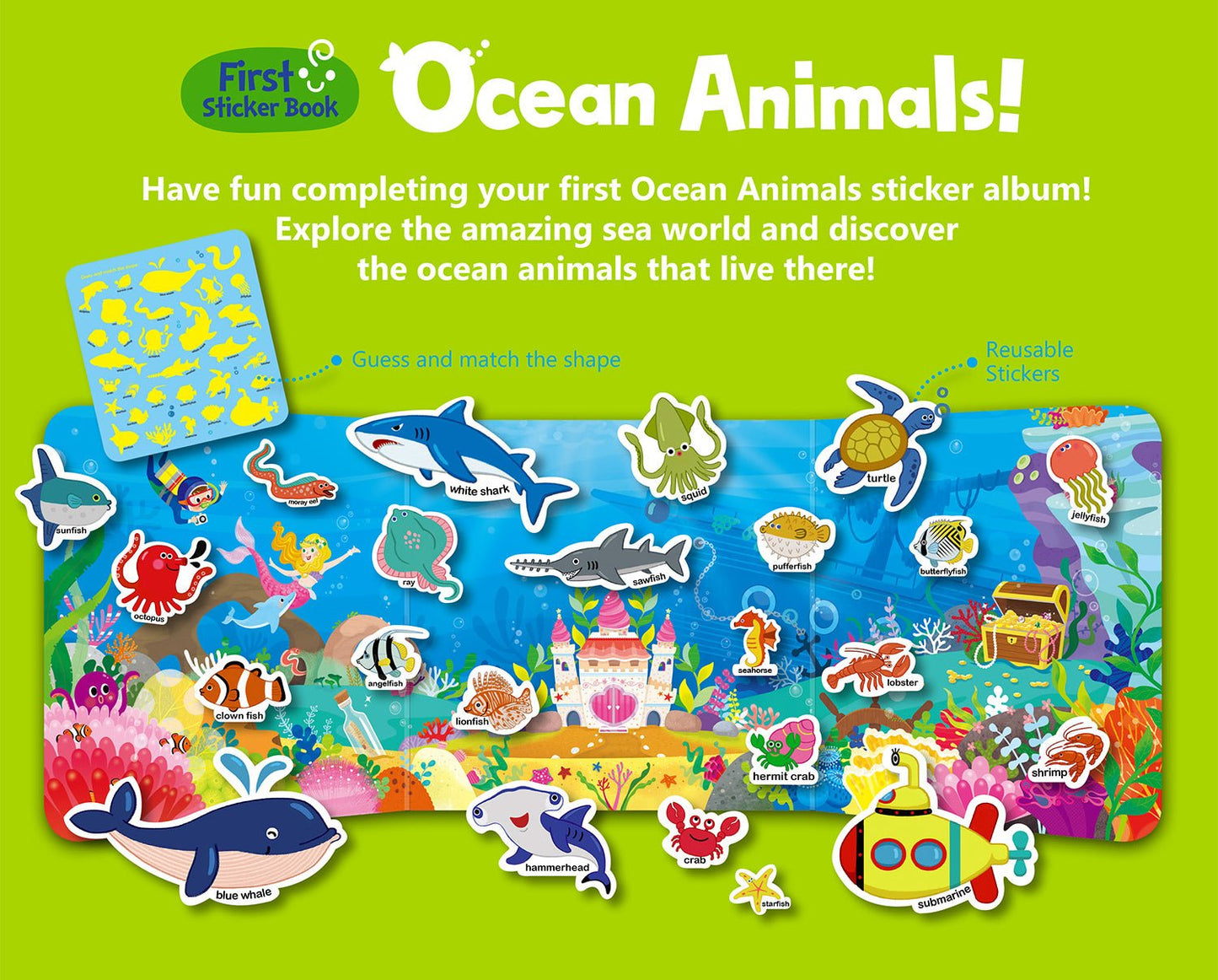 Inherit Culture First Sticker Book Food Grade Silicone Reusable Stickers 8 BOOKS BUNDLE - Steam Studio Toys