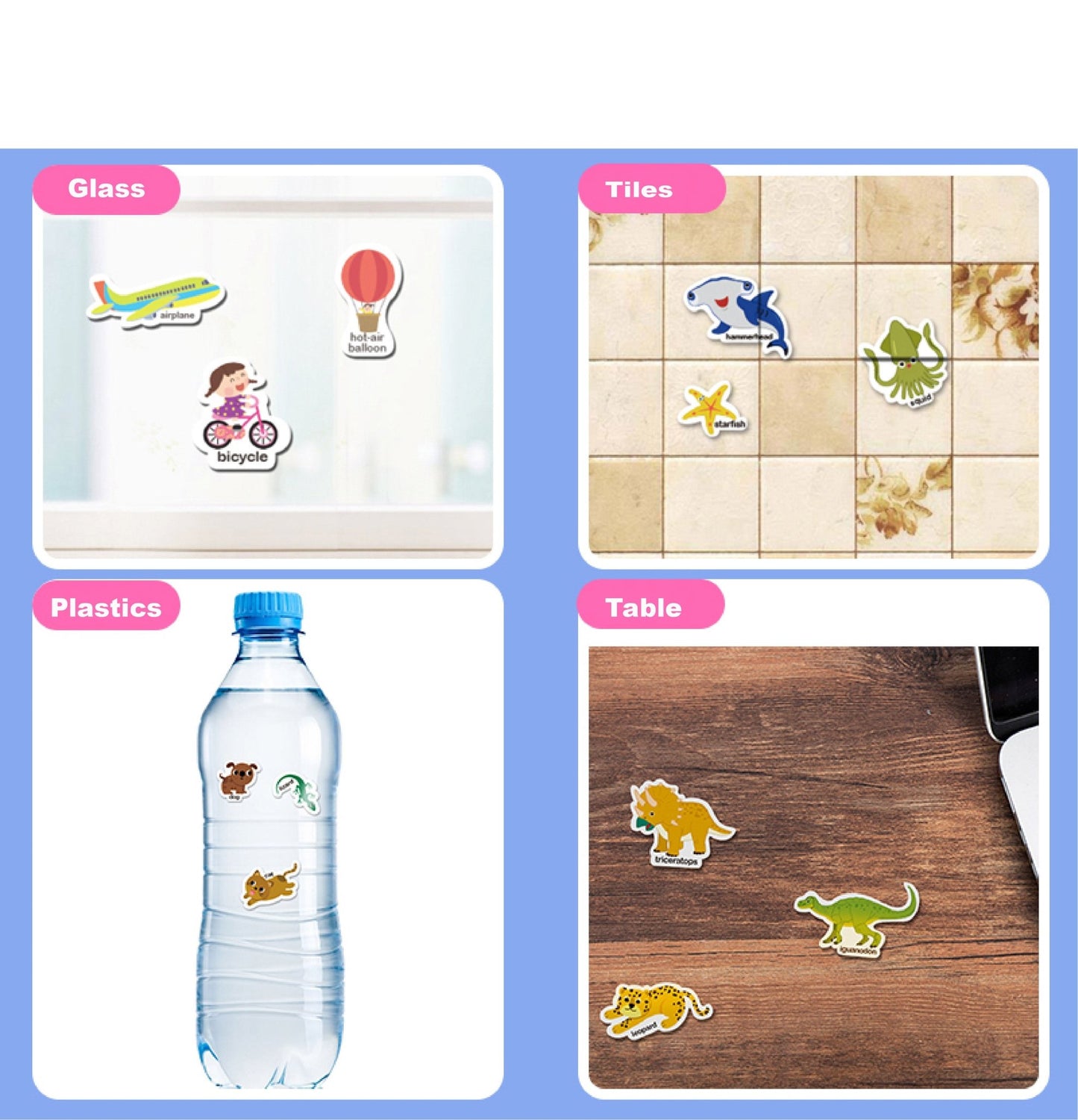 Inherit Culture First Sticker Book Food Grade Silicone Reusable Stickers 8 BOOKS BUNDLE - Steam Studio Toys