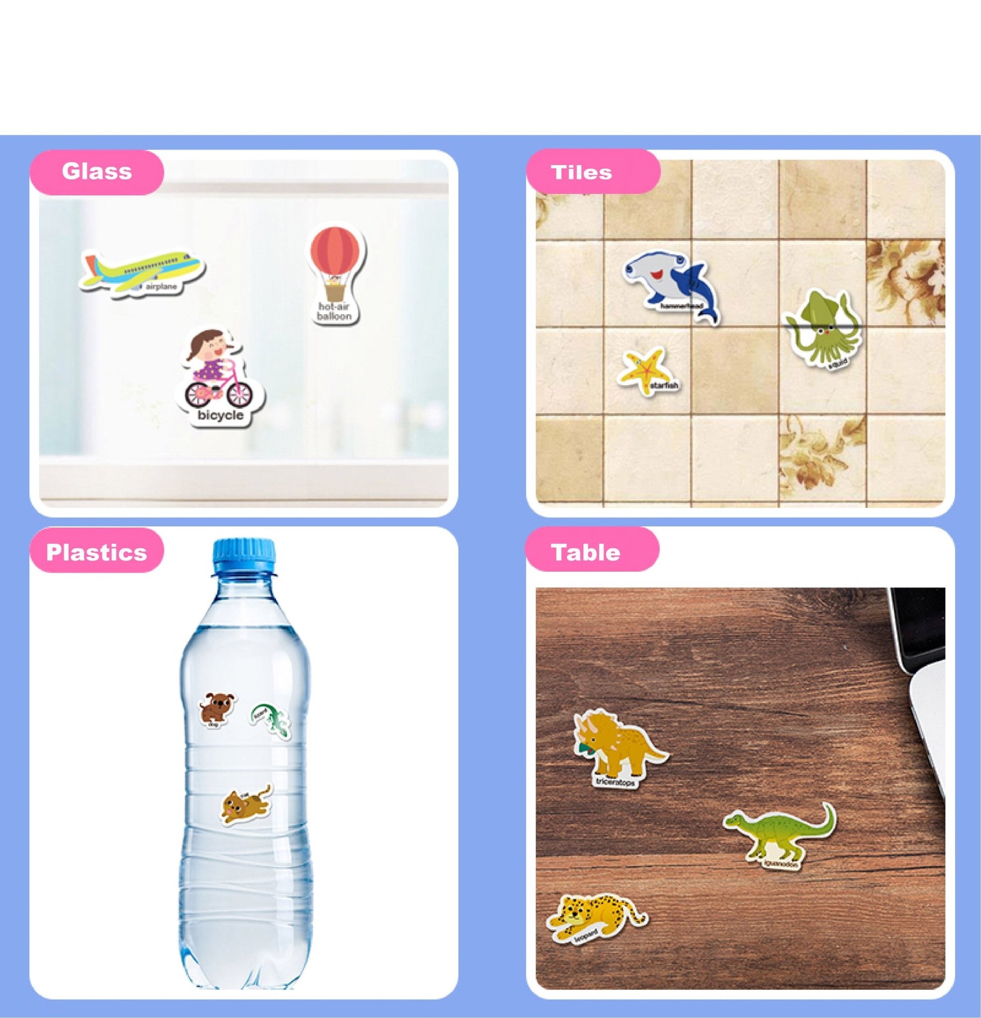 Inherit Culture First Sticker Book Food Grade Silicone Reusable Stickers 8 BOOKS BUNDLE - Steam Studio Toys