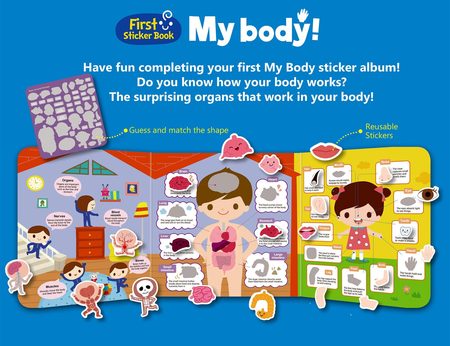 Inherit Culture First Sticker Book Food Grade Silicone Reusable Stickers 8 BOOKS BUNDLE - Steam Studio Toys