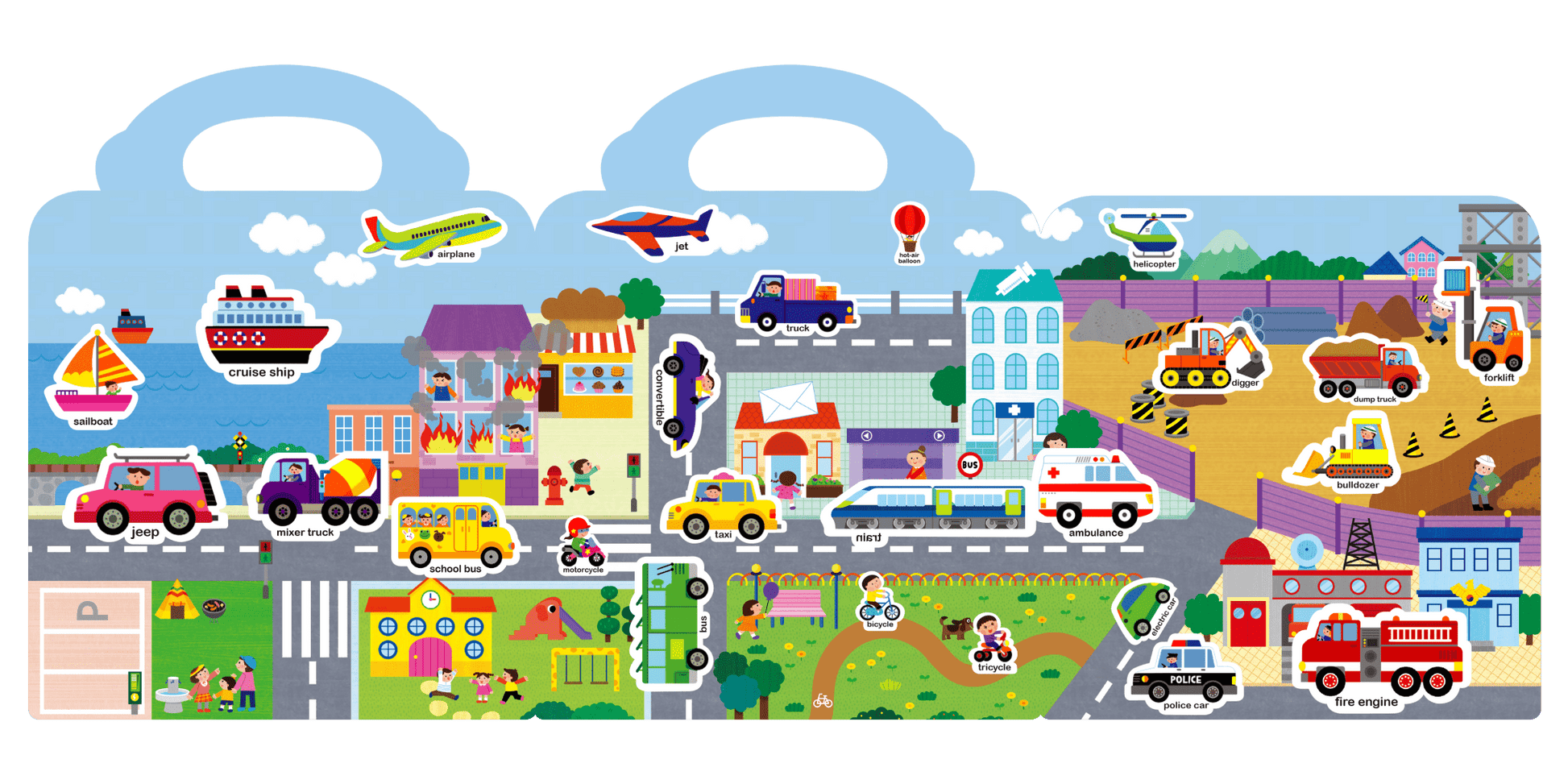 Inherit Culture First Sticker Book Food Grade Silicone Reusable Stickers 8 BOOKS BUNDLE - Steam Studio Toys