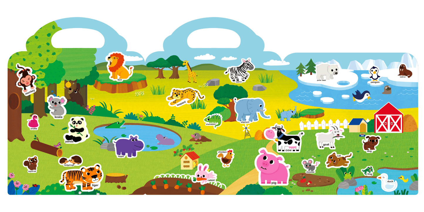 Inherit Culture First Sticker Book Food Grade Silicone Reusable Stickers 8 BOOKS BUNDLE - Steam Studio Toys