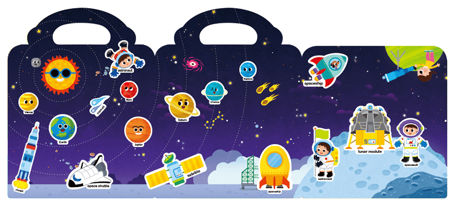 Inherit Culture First Sticker Book Food Grade Silicone Reusable Stickers 8 BOOKS BUNDLE - Steam Studio Toys