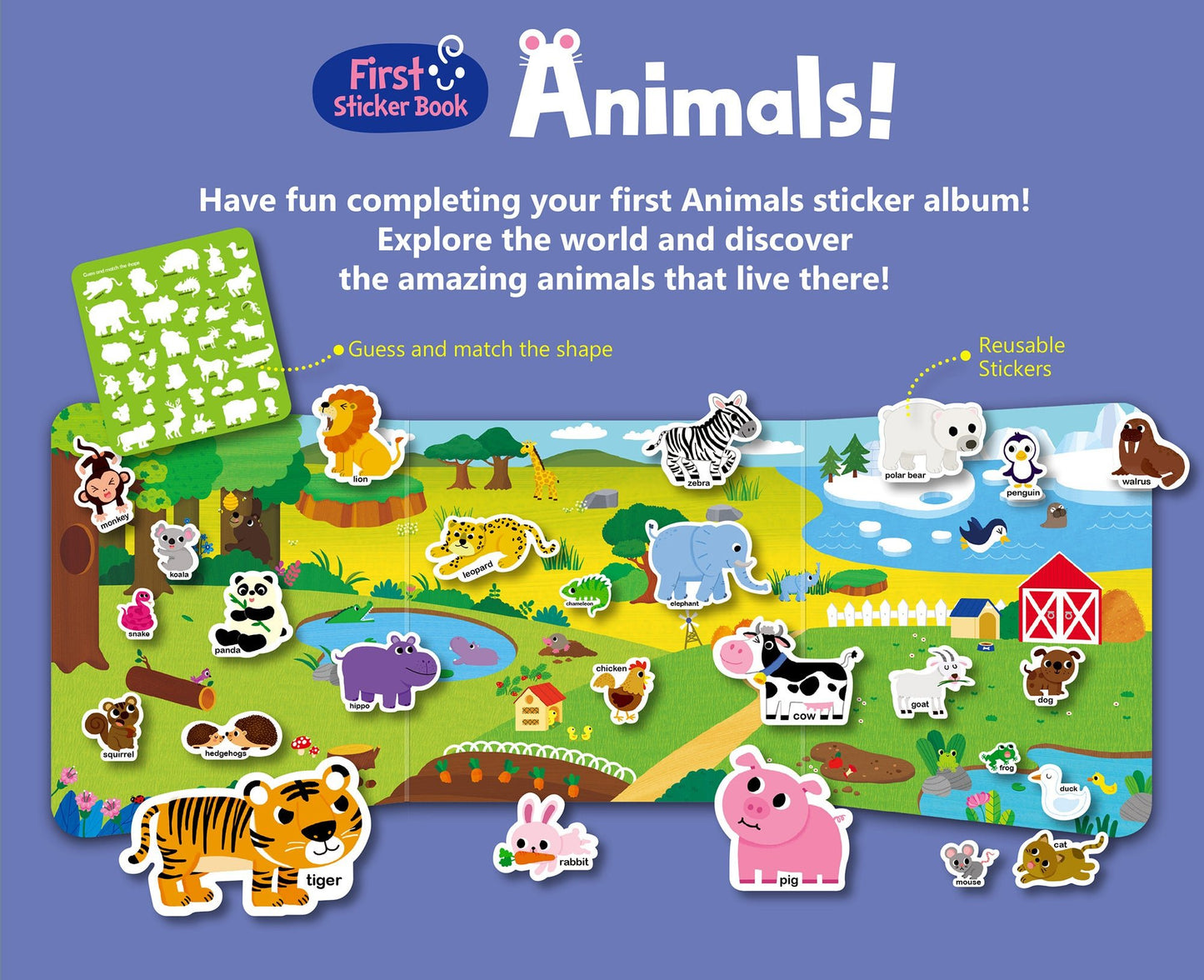 Inherit Culture First Sticker Book Food Grade Silicone Reusable Stickers 8 BOOKS BUNDLE - Steam Studio Toys