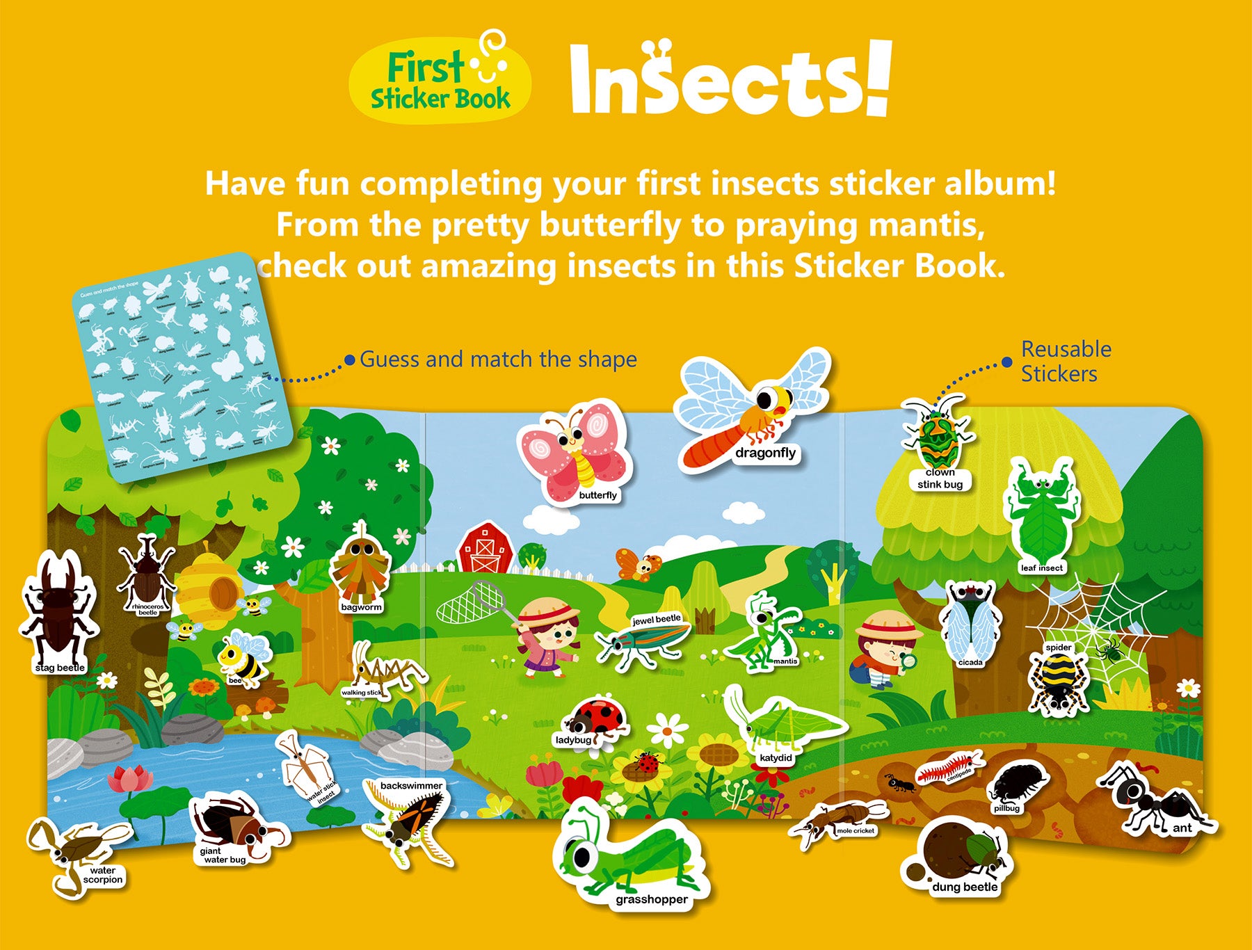 Inherit Culture First Sticker Book Food Grade Silicone Reusable Stickers - STEAM STUDIO TOYS