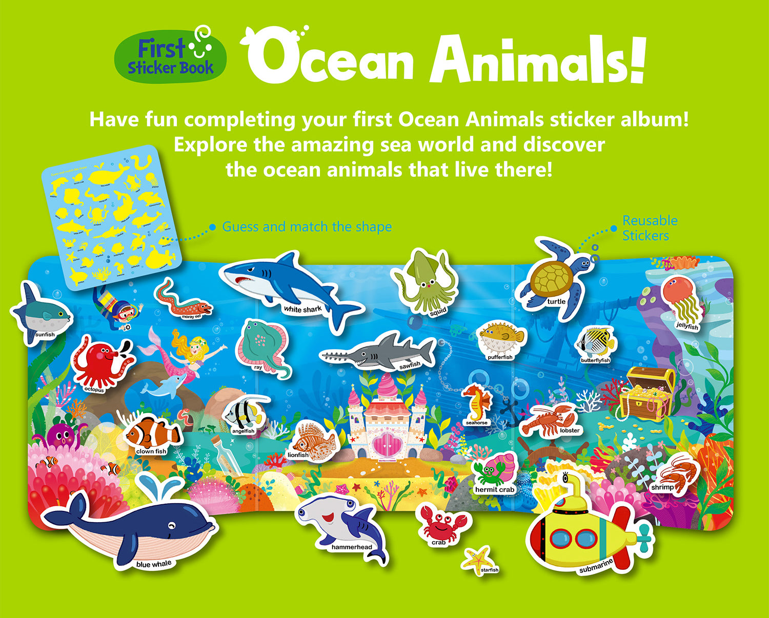 Inherit Culture First Sticker Book Food Grade Silicone Reusable Stickers - STEAM STUDIO TOYS