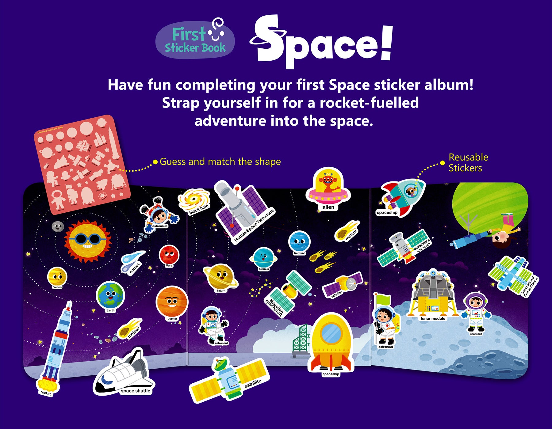 Inherit Culture First Sticker Book Food Grade Silicone Reusable Stickers - STEAM STUDIO TOYS
